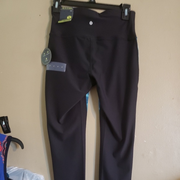 High waist work out pants new green and black smal - Picture 2 of 5
